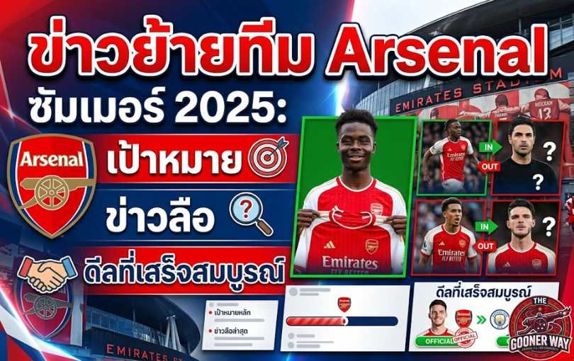ข่าวย้ายทีม Arsenal ซัมเมอร์ 2025_ เป้าหมาย ข่าวลือ และดีลที่เสร็จสมบูรณ์